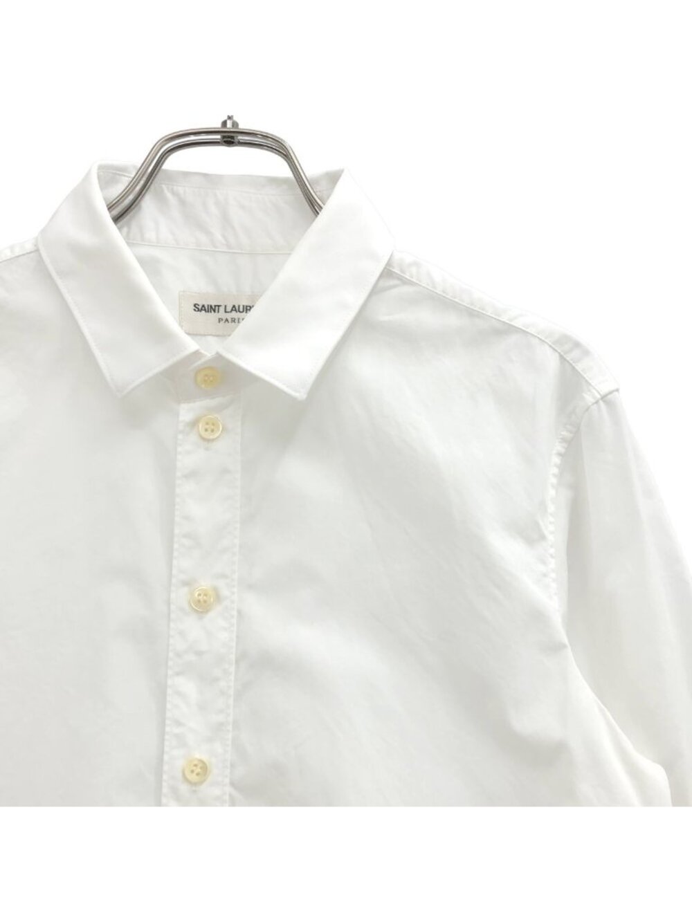 Saint Laurent Paris Hedi Slimane Era Cotton Long Sleeve Shirt White 40 - Picture 2 of 7